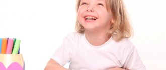 Girl laughing in class