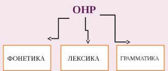 Disturbance of components of the speech system in OHP