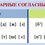 Парные звонких и глухие согласные